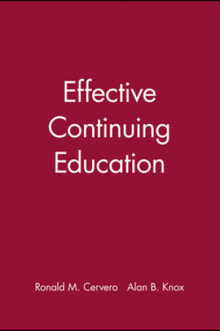 Cover of Effective Continuing Education