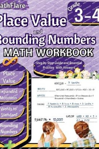 Cover of Place Value and Expanded Notations Math Workbook 3rd and 4th Grade