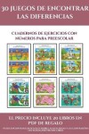 Book cover for Cuadernos de ejercicios con números para preescolar (30 juegos de encontrar las diferencias)