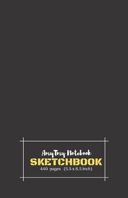 Book cover for AmyTmy Notebook - Sketchbook - 440 pages - 5.5 x 8.5 inch - Matte Cover