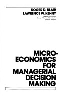 Book cover for Microeconomics for Managerial Decision Making