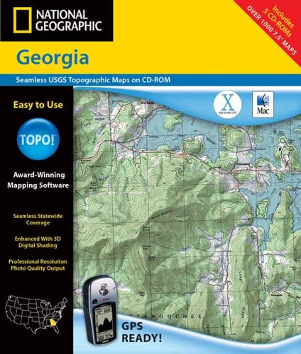 Book cover for Recreation Map - Georgia - Topo!