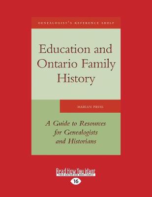 Book cover for Education and Ontario Family History