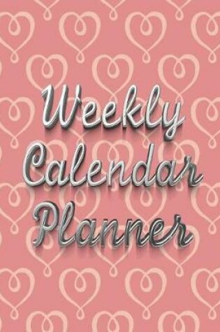 Cover of Weekly Calendar Planner - 70 Weeks - (8.5 X 11) - Pink, White Heart Design