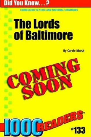 Cover of Lords of Baltimore, Founders of Maryland