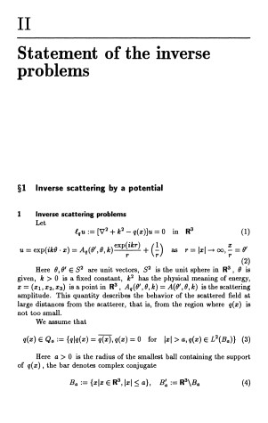 Book cover for Multidimensional Inverse ScatteringProblems