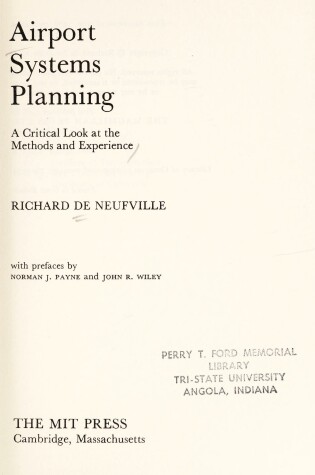 Cover of Airport Systems Planning
