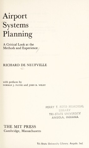 Book cover for Airport Systems Planning