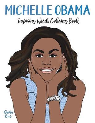 Book cover for Michelle Obama Inspiring Words Coloring Book