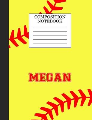 Book cover for Megan Composition Notebook