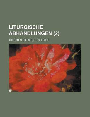 Book cover for Liturgische Abhandlungen (2)