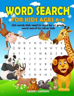 Book cover for Word Search For Kids Ages 6-8