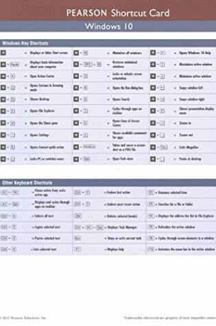 Cover of Pearson Windows 10 Shortcut Card