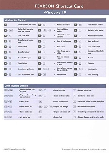 Book cover for Pearson Windows 10 Shortcut Card