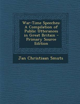 Book cover for War-Time Speeches