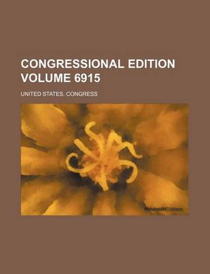 Book cover for Congressional Edition Volume 6915