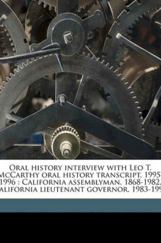 Cover of Oral History Interview with Leo T. McCarthy Oral History Transcript, 1995-1996