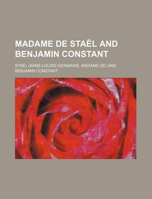 Book cover for Madame de Stael and Benjamin Constant