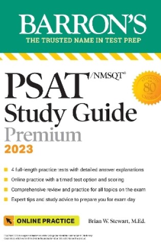 Cover of PSAT/NMSQT Study Guide, 2023: 4 Practice Tests + Comprehensive Review + Online Practice