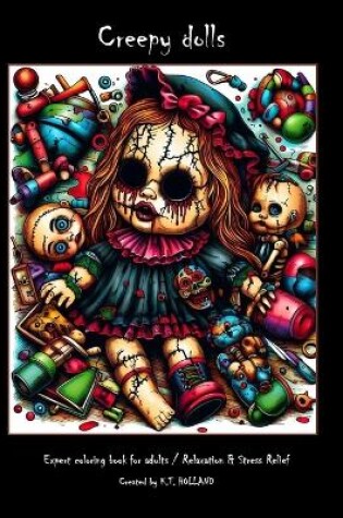 Cover of CREEPY DOLLS Adult Coloring Book
