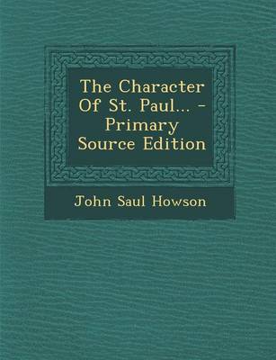 Book cover for The Character of St. Paul...