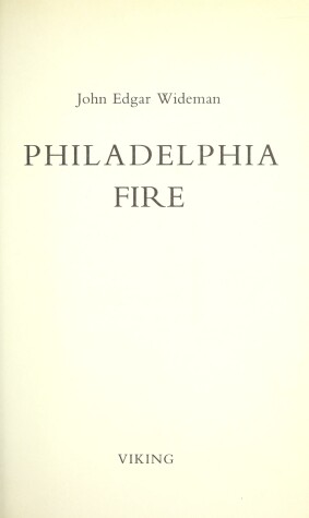 Book cover for The Philadelphia Fire