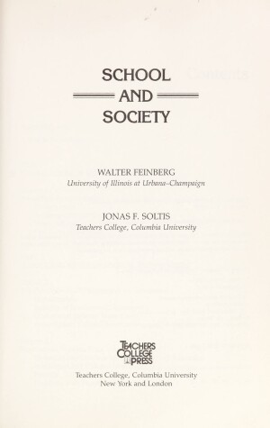 Cover of School and Society