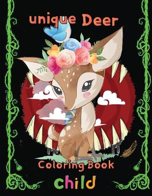 Book cover for Unique Deer Coloring book child