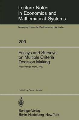 Book cover for Essays and Surveys on Multiple Criteria Decision Making