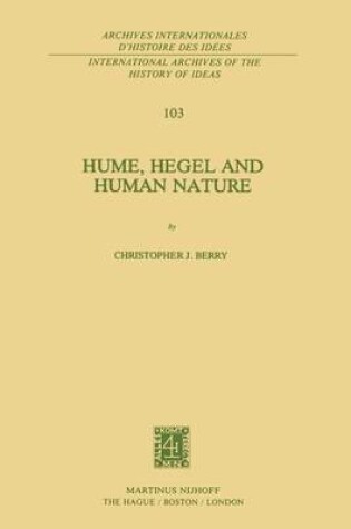 Cover of Hume, Hegel and Human Nature