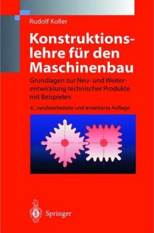 Cover of Konstruktionslehre Fur Den Maschinenbau