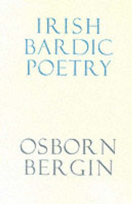 Book cover for Irish Bardic Poetry