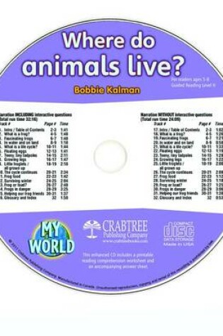 Cover of Where Do Animals Live? - CD Only