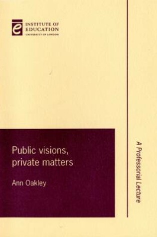 Cover of Public visions, private matters