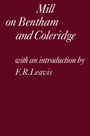 Cover of Mill on Bentham and Coleridge