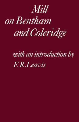 Book cover for Mill on Bentham and Coleridge