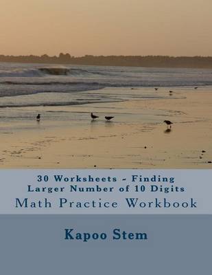 Book cover for 30 Worksheets - Finding Larger Number of 10 Digits