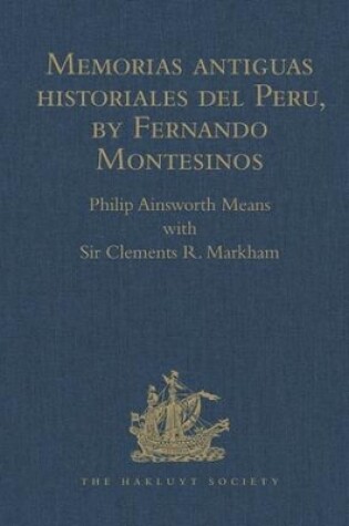 Cover of Memorias antiguas historiales del Peru, by Fernando Montesinos