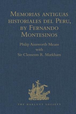 Book cover for Memorias antiguas historiales del Peru, by Fernando Montesinos