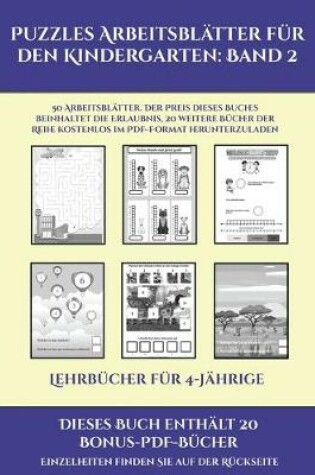 Cover of Lehrbücher für 4-Jährige (Puzzles Arbeitsblätter für den Kindergarten