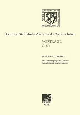 Cover of Der Furstenspiegel Im Zeitalter Des Aufgeklarten Absolutismus Zu Wielands "goldenem Spiegel"