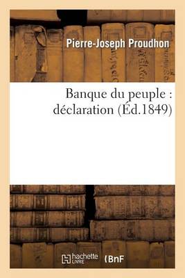 Book cover for Banque Du Peuple: Declaration