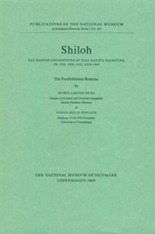 Cover of Shiloh -- The Pre-Hellenistic Remains