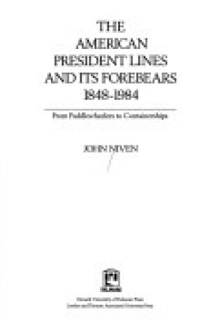 Cover of The American President Line