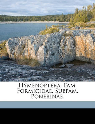 Book cover for Hymenoptera. Fam. Formicidae. Subfam. Ponerinae.