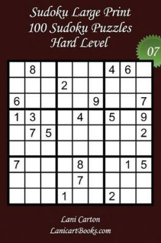 Cover of Sudoku Large Print - Hard Level - N°7