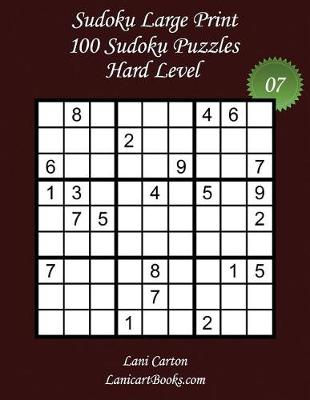 Book cover for Sudoku Large Print - Hard Level - N°7