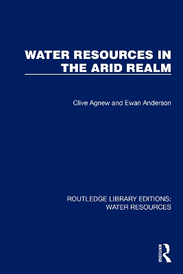 Book cover for Water Resources in the Arid Realm