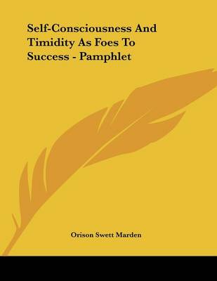 Book cover for Self-Consciousness and Timidity as Foes to Success - Pamphlet