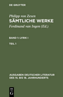 Book cover for Lyrik I. Erster Teil